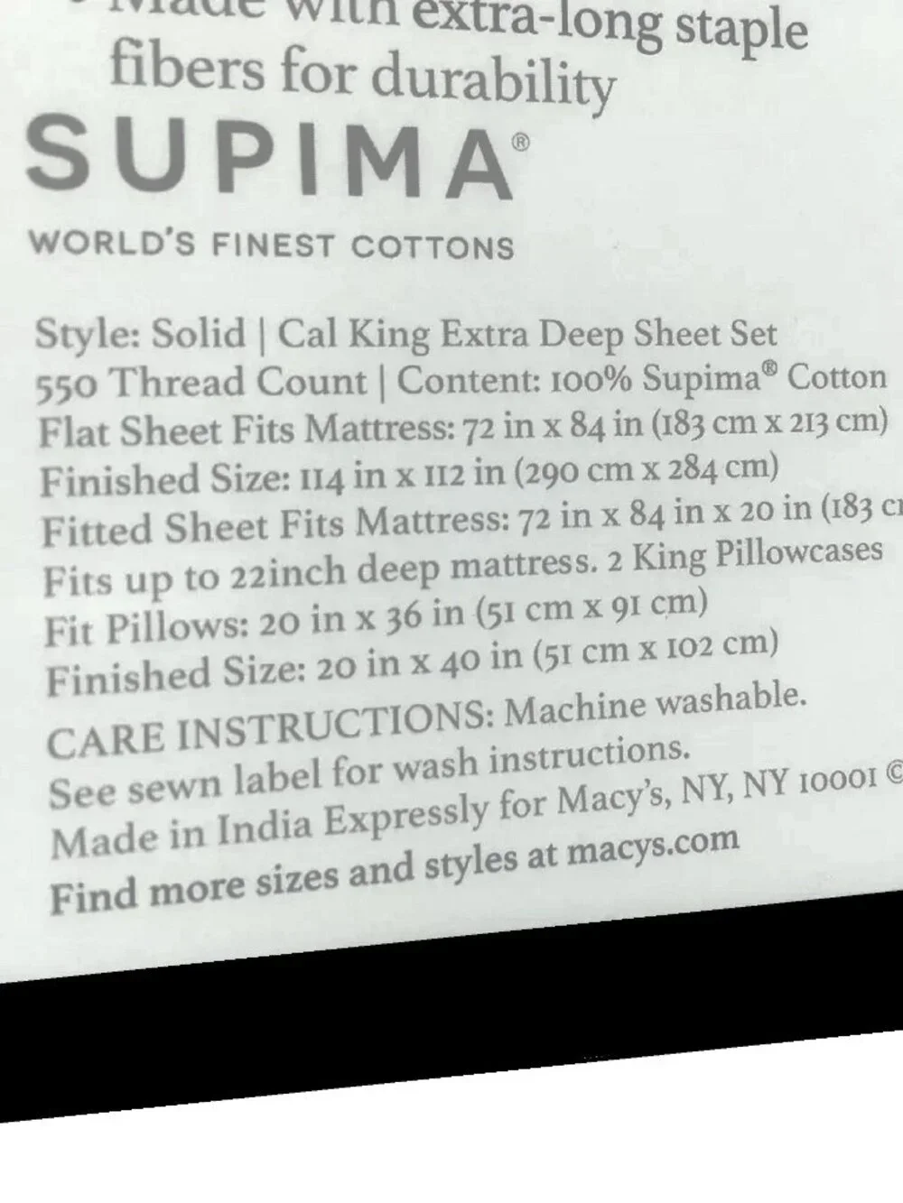2 Charter Club Damask SOLID 550TC Cotton CAL KING XDeep Sheet Sets PURPLE + PINK